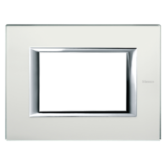 Plaque de recouvrement Axolute 3 modules Miroir dépoli, rectangulaires
