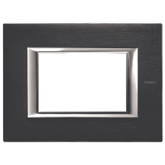 Plaque de recouvrement Axolute 3 modules Anthracite, rectangulaires