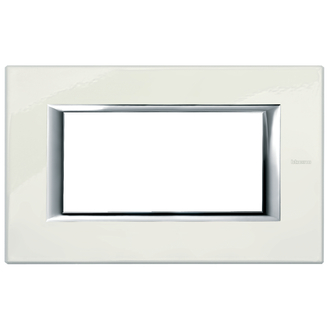 Plaque de recouvrement Axolute 4 modules Blanc, rectangulaires
