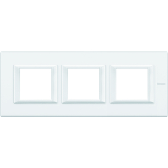 Plaque de recouvrement Axolute 2+2+2 modules Blanc, rectangulaires