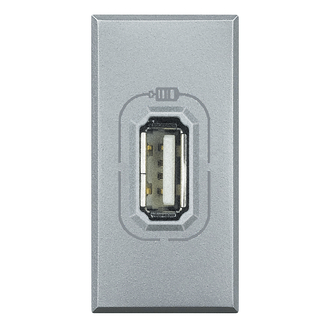 USB Ladesteckdose 5V/1100mA aluminium