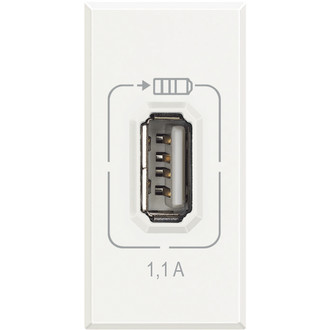 USB Ladesteckdose 5V/1100mA weiss