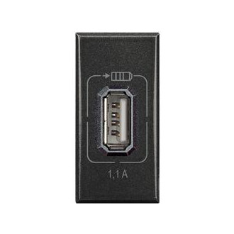 USB-Ladesteckdose 5V/1100mA anthrazit