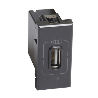 Chargeur USB 5V/1100mA anthracite