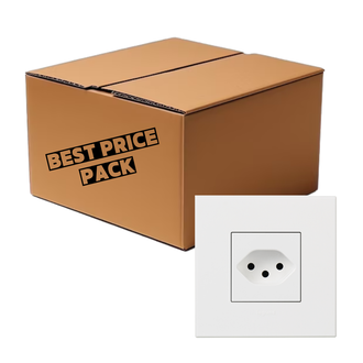 Prise ENC Arteor type 13 Best-Price-Pack 50 pour 40, blanc