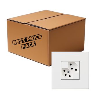 Prise ENC Arteor 2xT13 Best-Price-Pack 50 pour 40, blanc