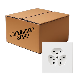 Prise ENC Arteor 3xT13 Best-Price-Pack 50 pour 40, blanc