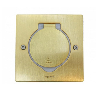 Bodenkdose leer eckig Gold geb&uuml;rstet