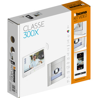 Kit vid&eacute;o 1 appel avec poste vid&eacute;o connect&eacute; CLASSE 300X et platine de rue Sfera