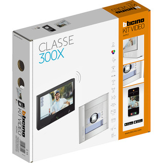 Kit vid&eacute;o 1 appel avec poste vid&eacute;o connect&eacute; CLASSE 300X et platine de rue Sfera