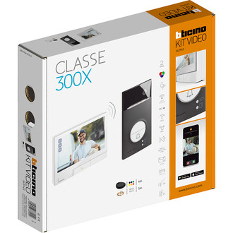Kit vid&eacute;o 1 appel avec poste vid&eacute;o connect&eacute; CLASSE 300X et platine de rue LINEA 3000