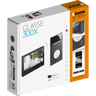 Kit vid&eacute;o 1 appel avec poste vid&eacute;o connect&eacute; CLASSE 300X et platine de rue LINEA 3000