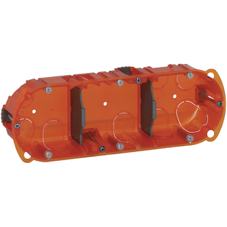 Boîte d'encastrement multimatériaux 6/8 modules, profondeur 40 mm - standard européen