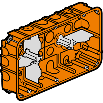 Boîte d'encastrement multimatériaux 2x10 modules, standard européen