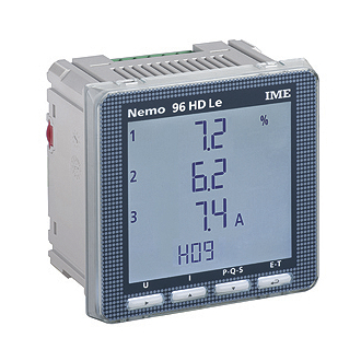 Centrale de mesure sortie: impulsions énergie ou alarmes + communication RS485 Modbus RTU/TCP