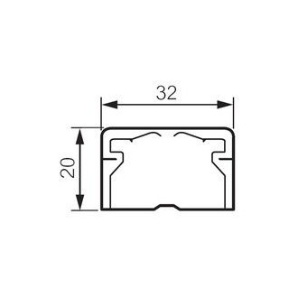 T-Abzweigstück für Minikanal DLPLUS 32 x 20 mm