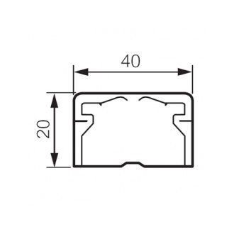 Variabler Flachwinkel für Minikanal DLPLUS 40 x 20 mm