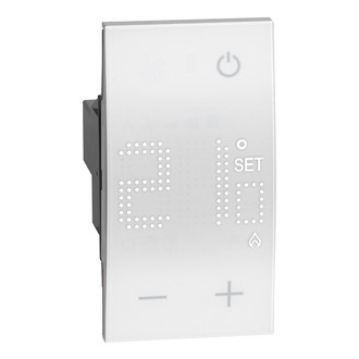 Living Now thermostat électronique 230V avec écran d'affichage, 2 modules, blanc