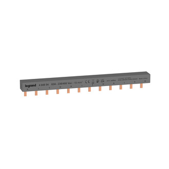 Peigne d'alimentation 3P+N HX³ longueur 12 modules, 63A